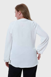 Blusa Mujer Con Plisado Crudo