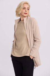 Polar Mujer Con Bolsillo Beige