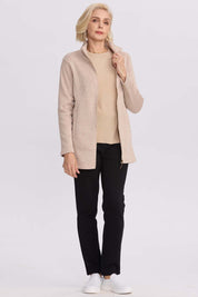 Polar Mujer Con Bolsillo Beige