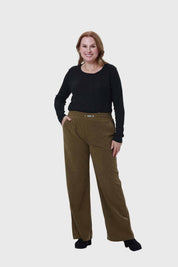 Pantalón Mujer Recto Verde
