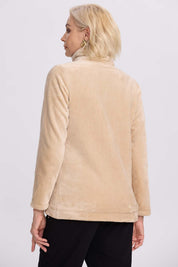 Polar Mujer Con Bilsillo Beige