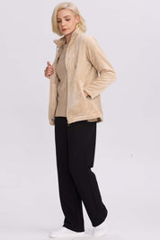 Polar Mujer Con Bilsillo Beige