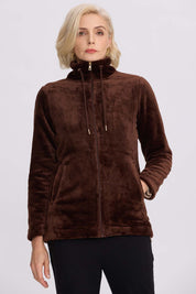 Polar Mujer Con Bilsillo Café