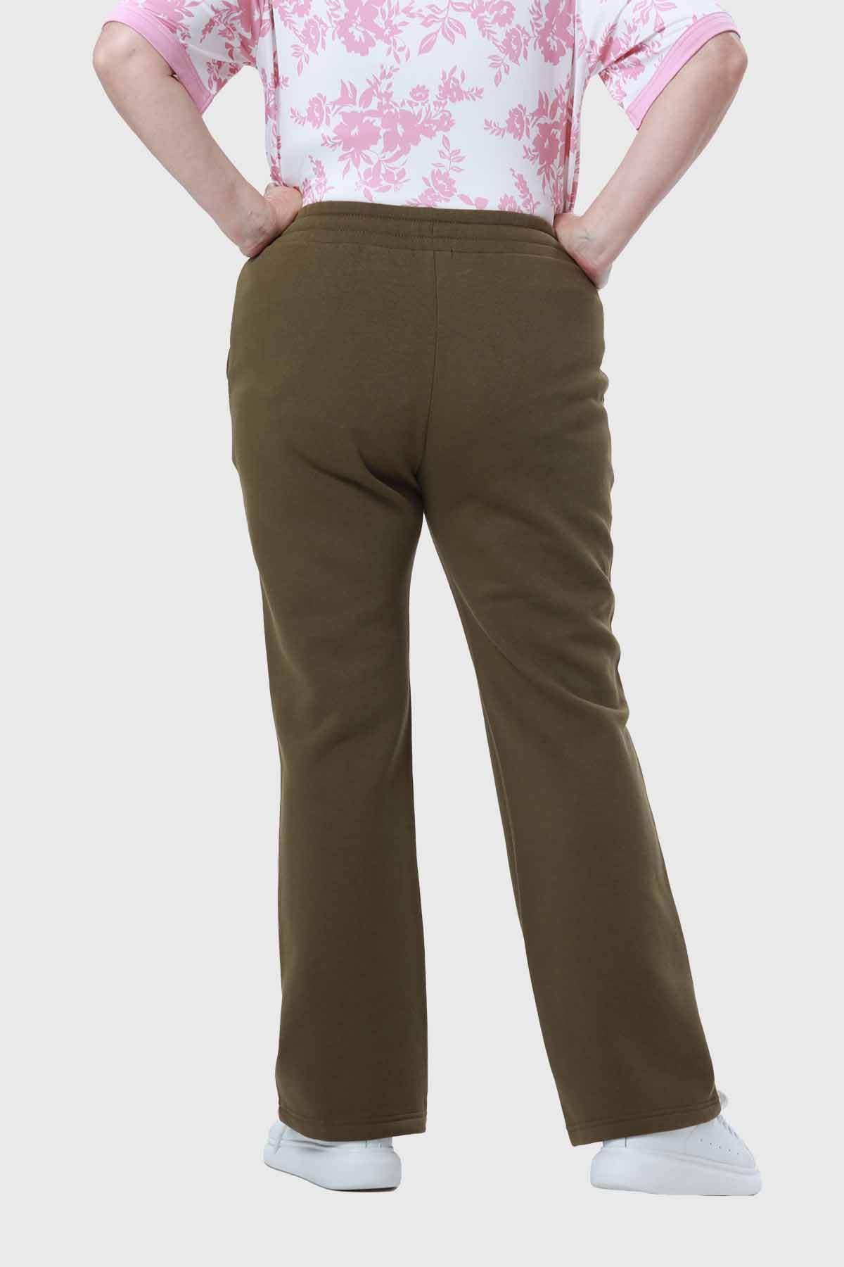 Pantalón Buzo Mujer Detalle Strass Bolsillo Verde