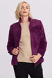 Polar Mujer Con Acolchado Y Cierre Morado