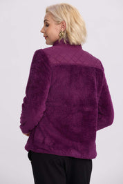 Polar Mujer Con Acolchado Y Cierre Morado