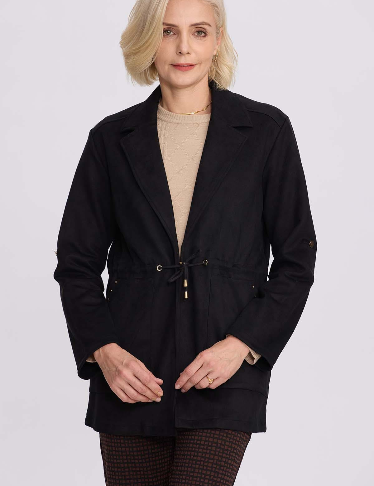 Chaqueta Mujer Recogido Negro