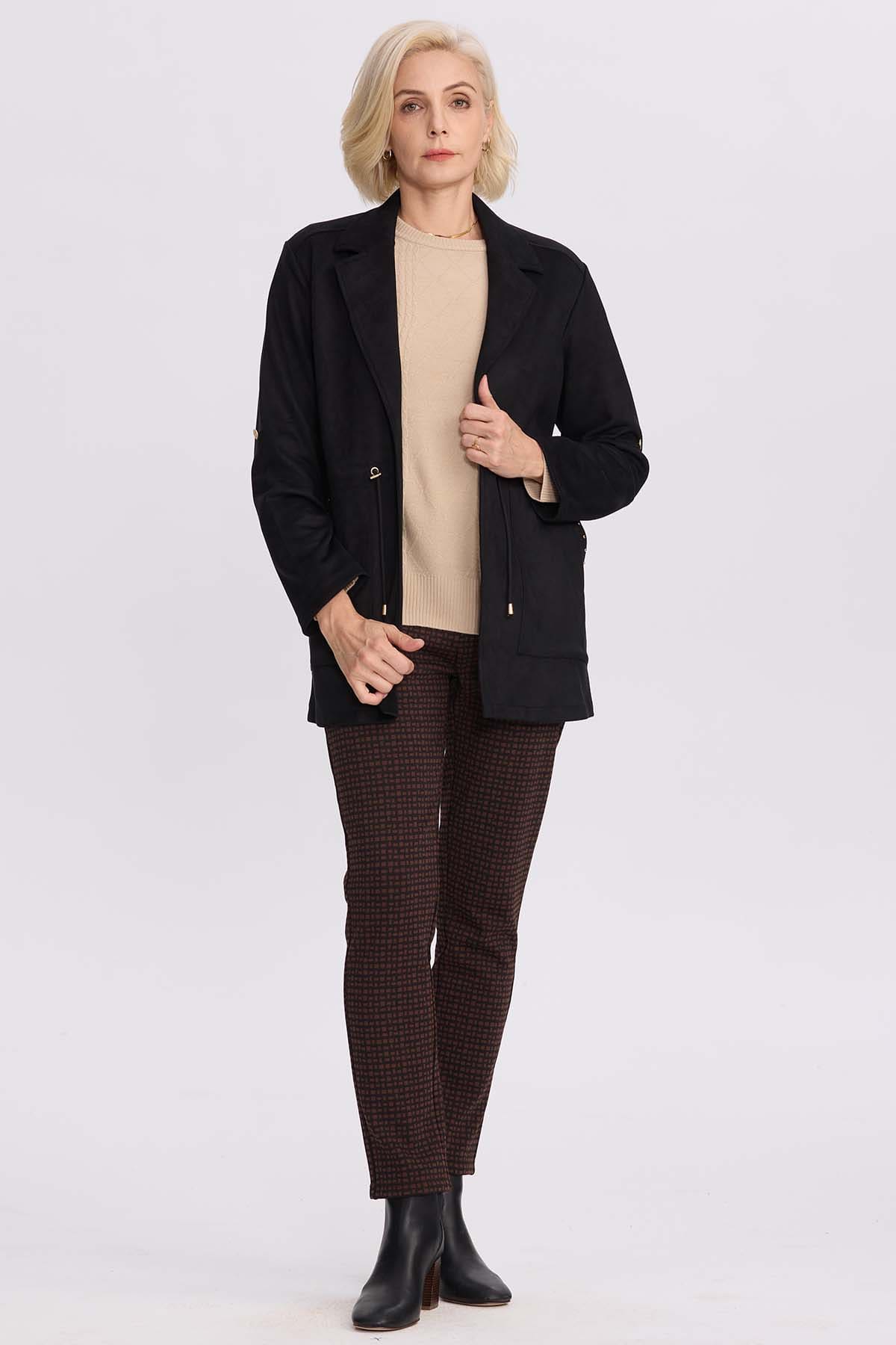 Chaqueta Mujer Recogido Negro