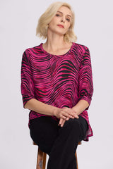 Polera Mujer Estampada Negro