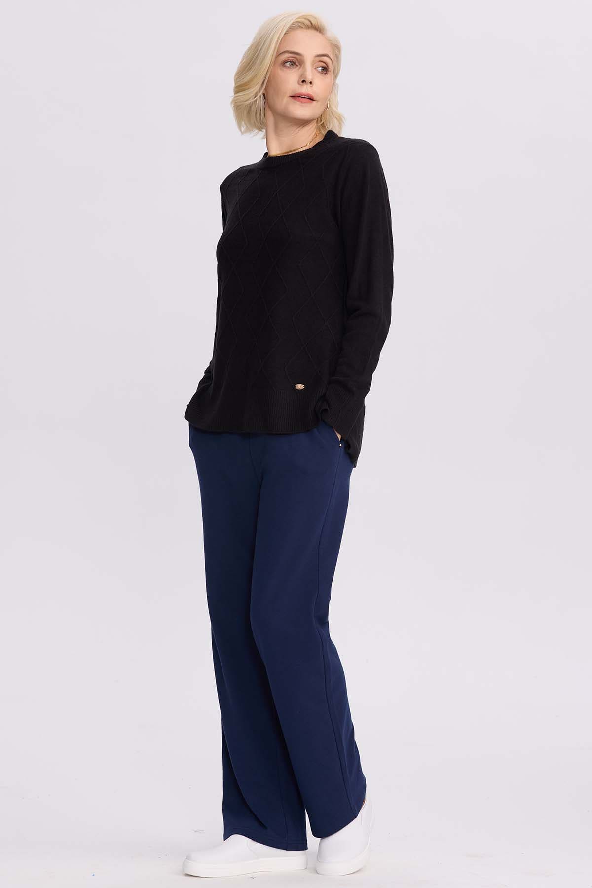 Sweater Mujer Cerrado Negro