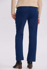 Jeans Mujer Calce Recto Tiro Alto Azul