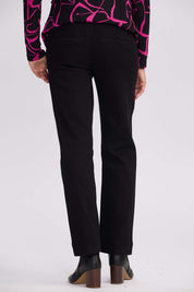 Jeans Mujer Calce Recto Tiro Alto Negro