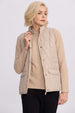 Parka Mujer Bolsillo Parche Beige
