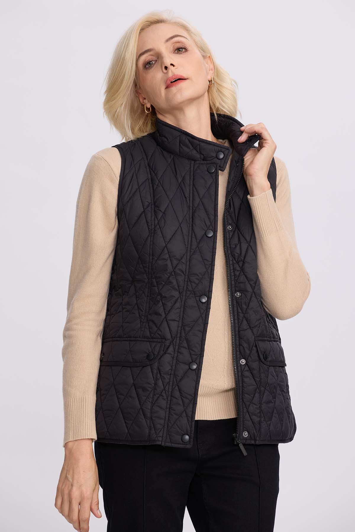 Parka Mujer Bolsillo Parche Negro