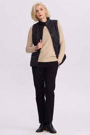 Parka Mujer Bolsillo Parche Negro