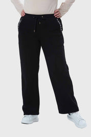 Pantalón Buzo Mujer Con Cordón Y Bolsillo Negro