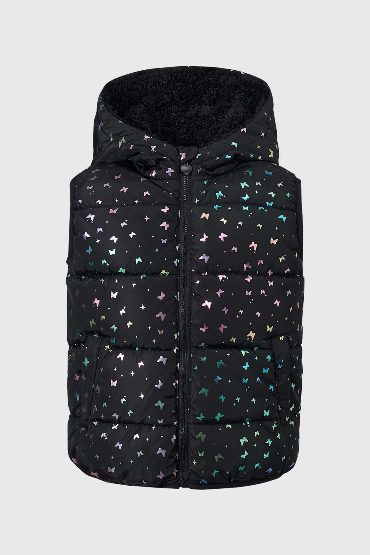 Parka Niña Con Negro