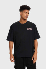 Polera Hombre Print Flamas Negro