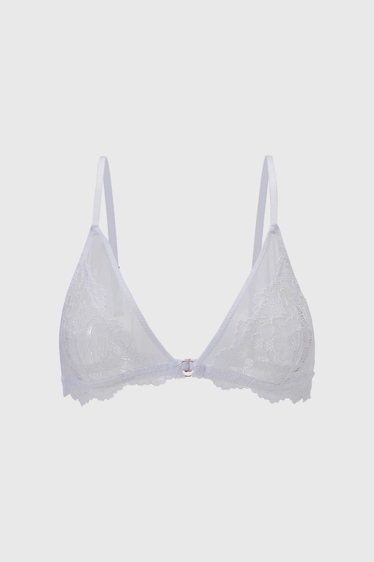 Sostén Mujer Sin Arco Encaje Blancos