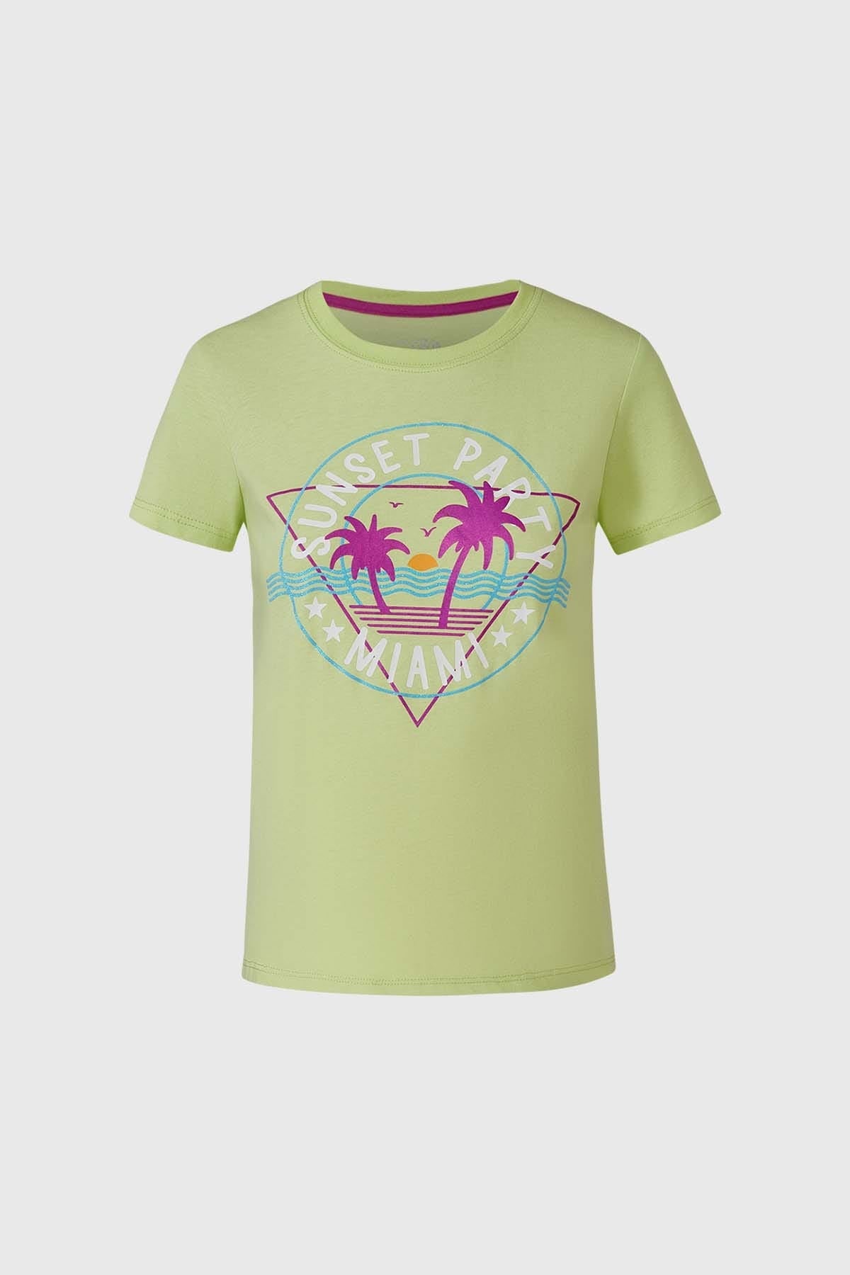 POLERA NIÑA PRINT VERDE CLARO