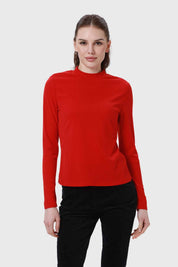 Polera Mujer Rib Rojo