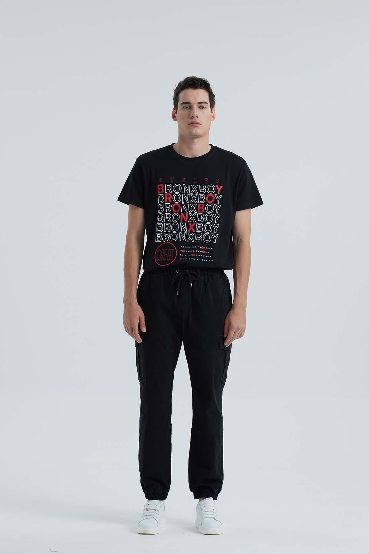 Pantalón Hombre Cargo Negro