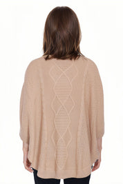 Sweater Mujer Poncho Beige