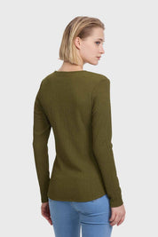 Polera Mujer Crep Textura Verde