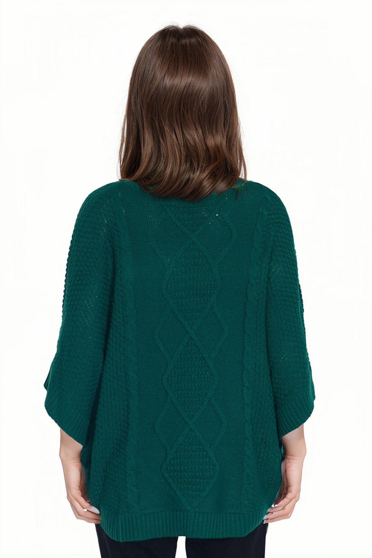 Sweater Mujer Poncho Verde