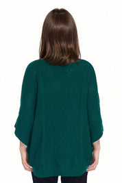 Sweater Mujer Poncho Verde