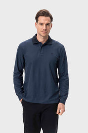 Polera Hombre Franja Azul