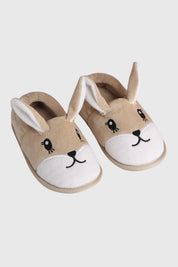 Pantufla Niña Animales Beige