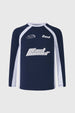 Polera Niño Racing A Contraste Azul