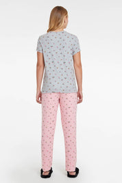 Pijama Mujer Print Gris