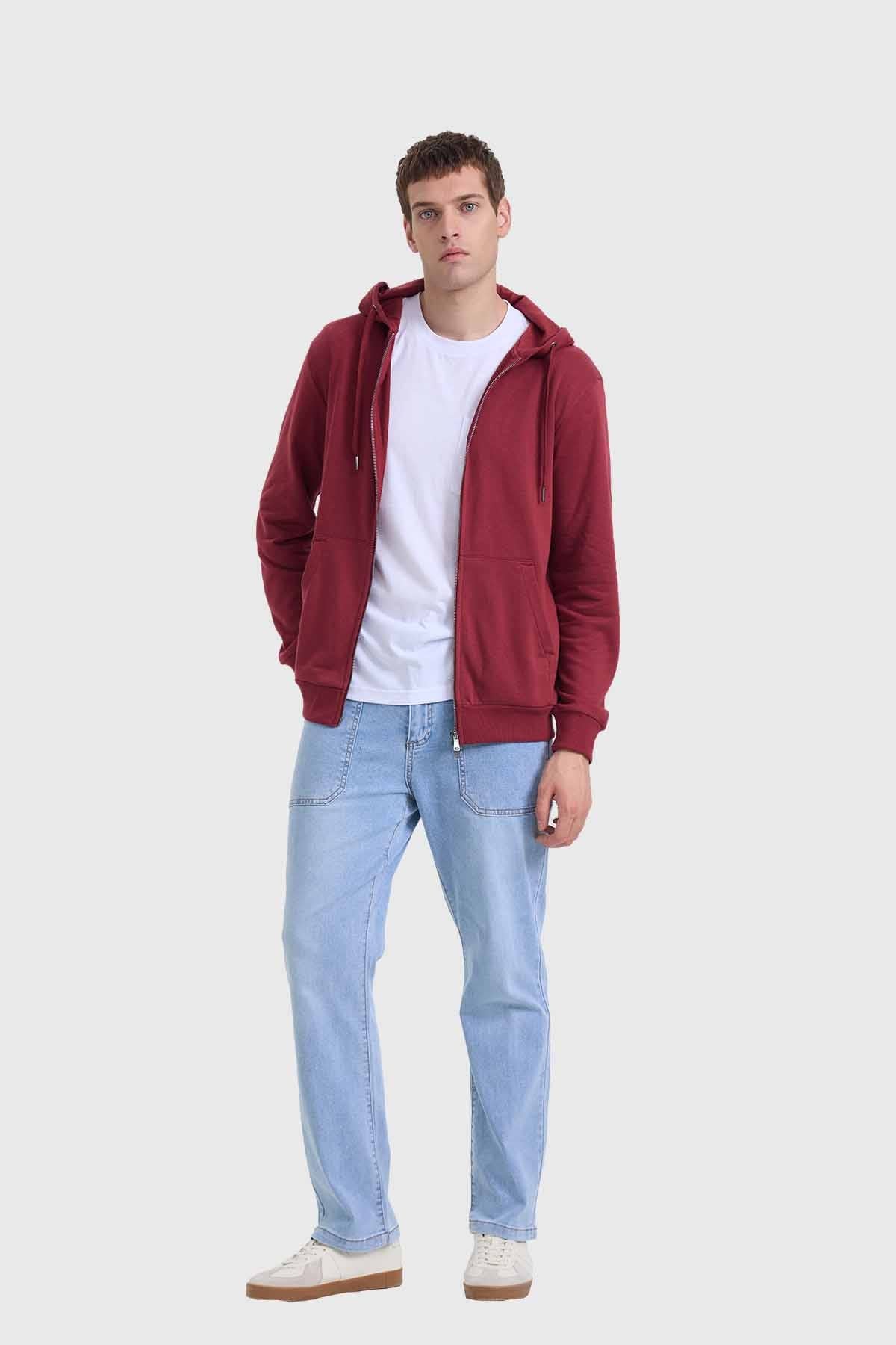 Polerón Hombre Básico Rider Burdeo