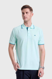 Polera Hombre Piqué Básica Aqua