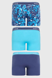 Boxer Tripack Turquesa