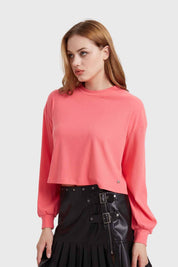 Sweater Mujer Crop Coral
