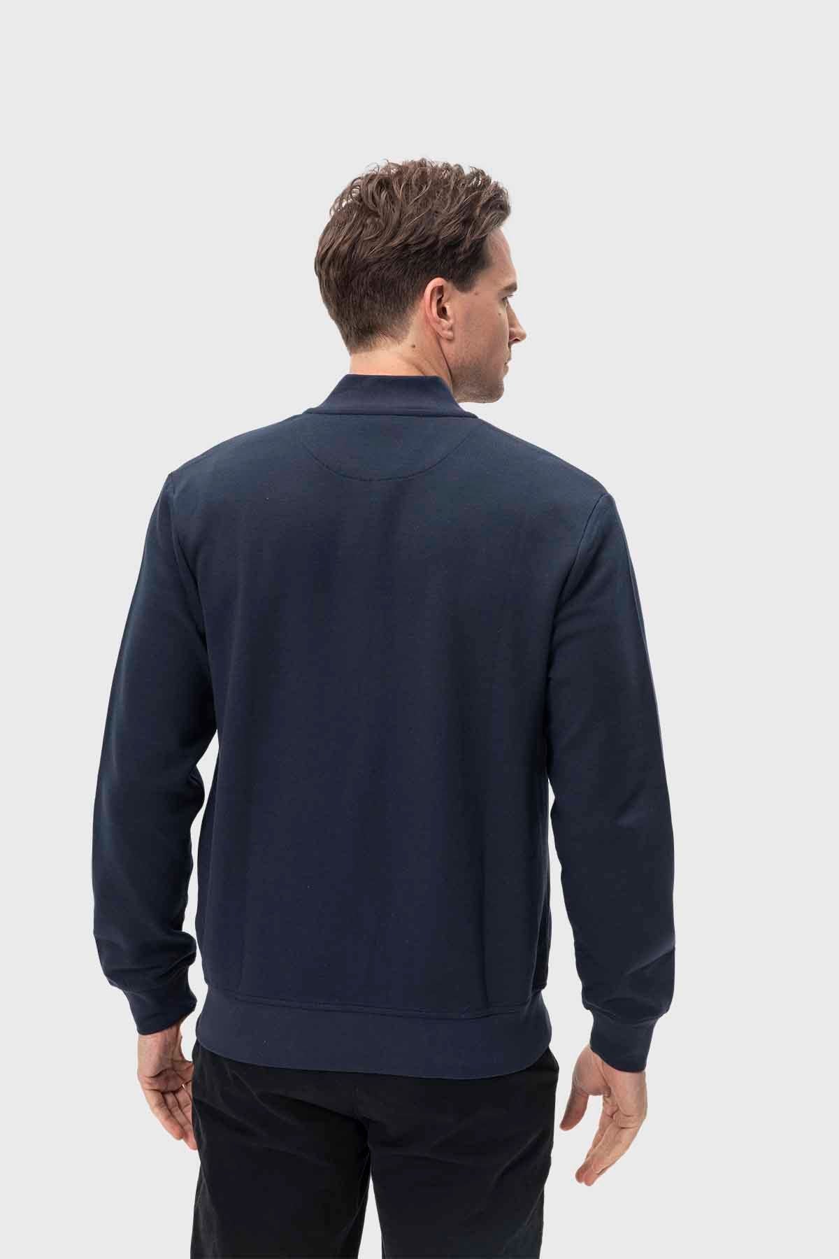 Polerón Hombre Bomber Azul