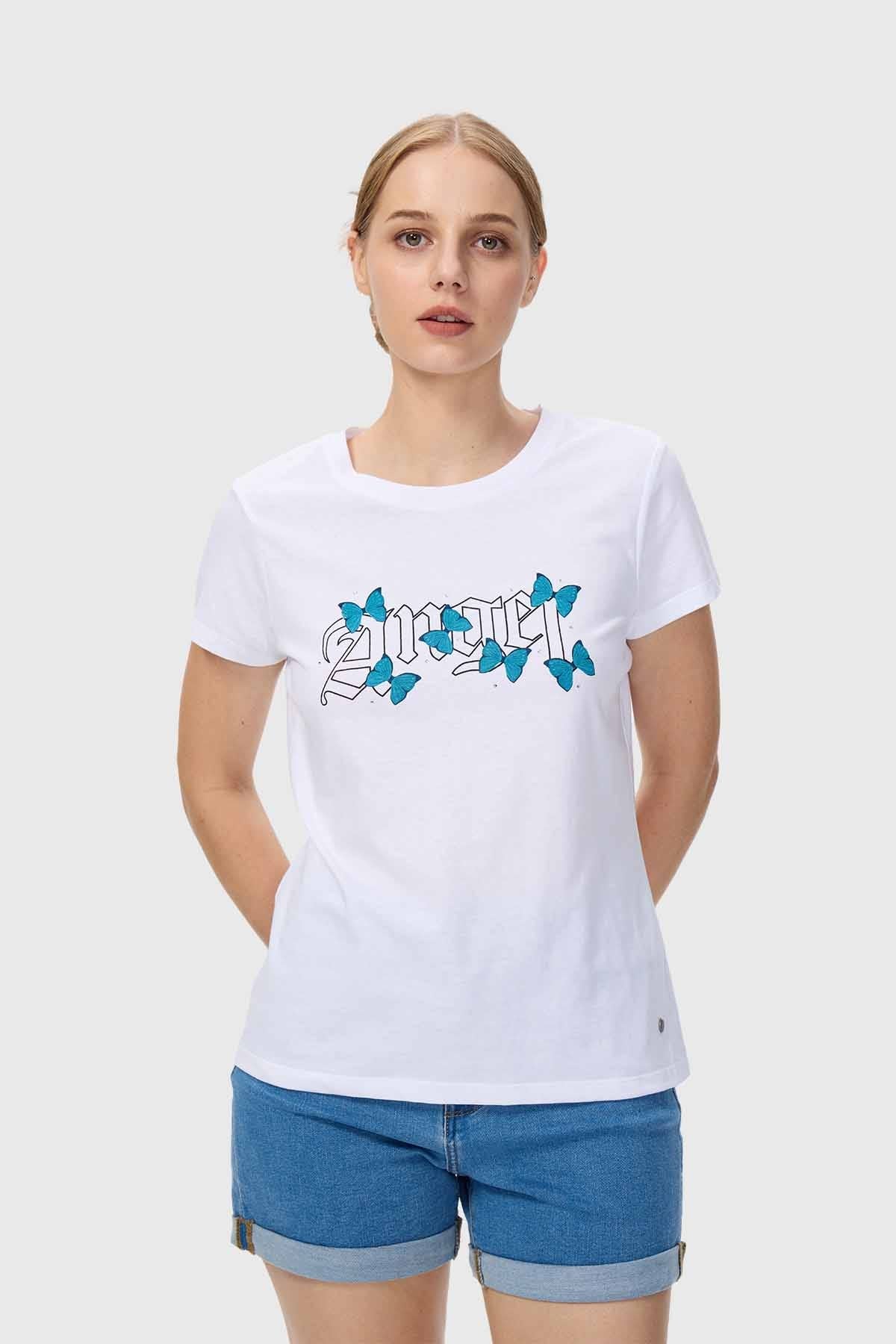 Polera Mujer Básica Print Blanco