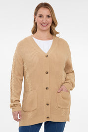 Chaleco Mujer Acanalado Beige