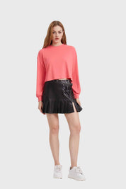 Sweater Mujer Crop Coral