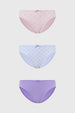 Calzón Mujer Tripack Bikini Algodón Palo Rosa