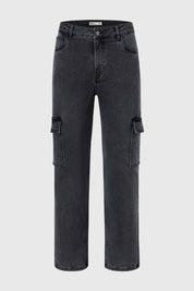 Jeans Niño Cargo Calce Recto Gris