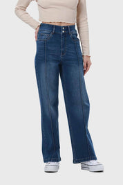Jeans Mujer Wide Leg Linea Azul