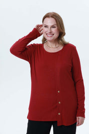 Polera Mujer Tejida Guinda