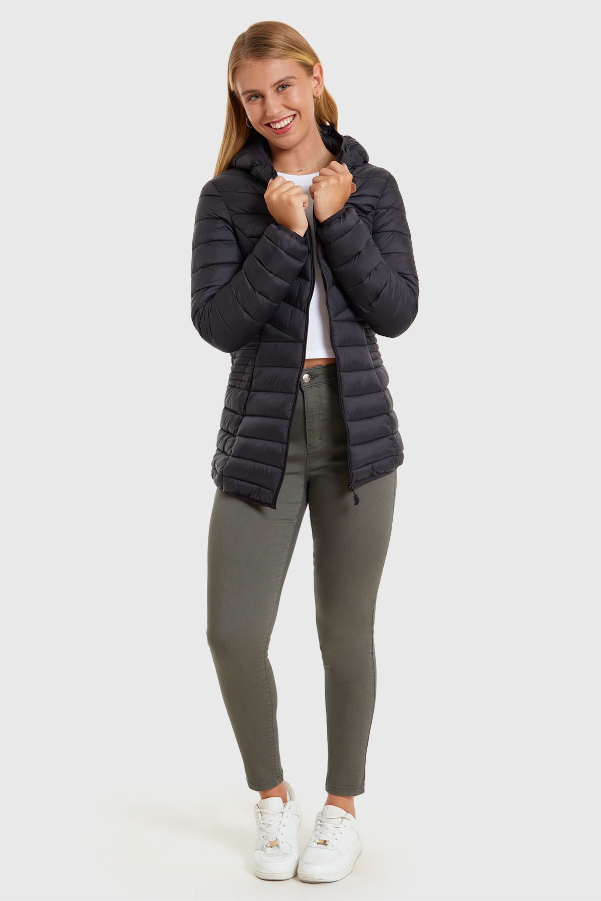 Parka Mujer Larga Negro