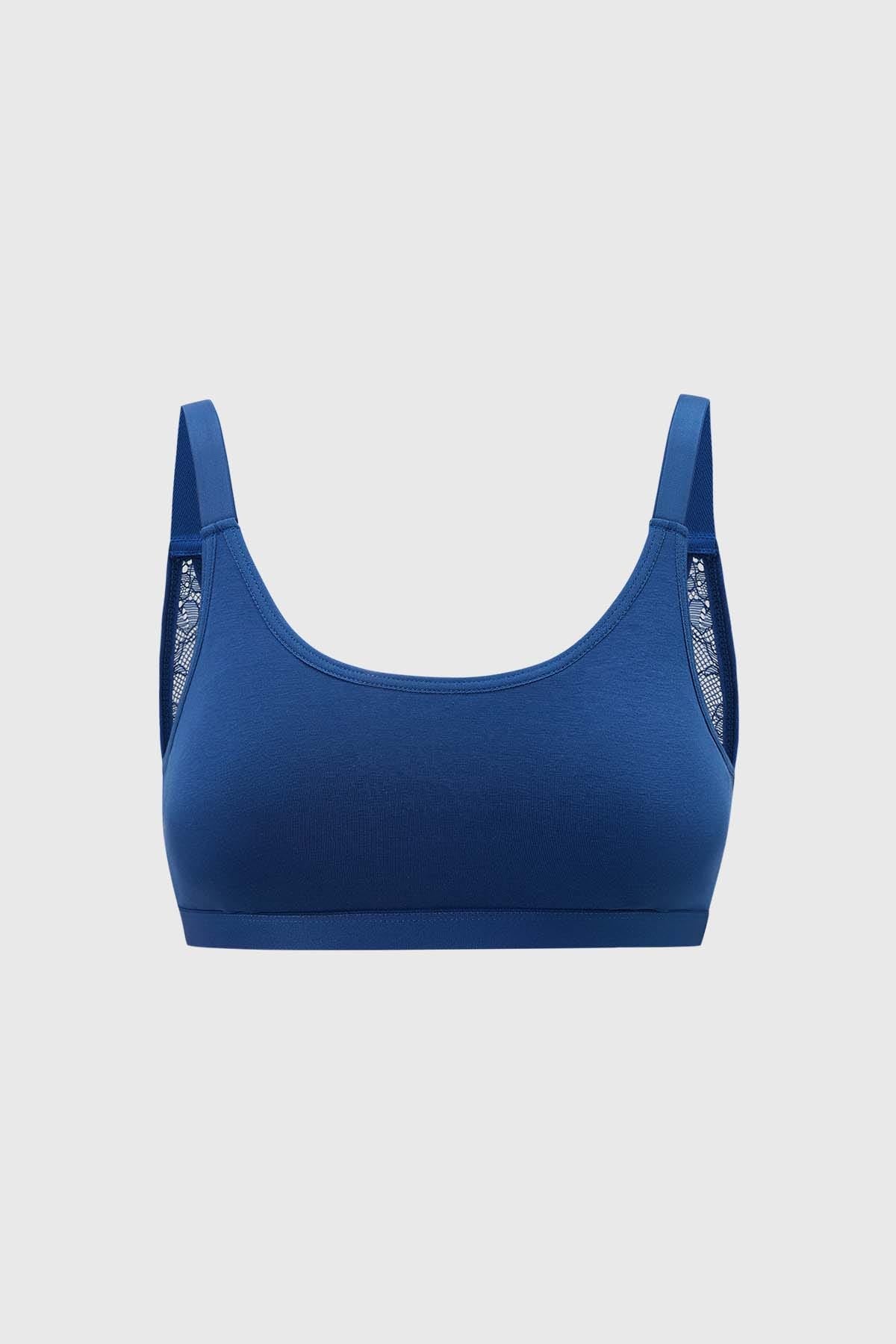 Sostén Mujer Peto Detalle Elástico Azul