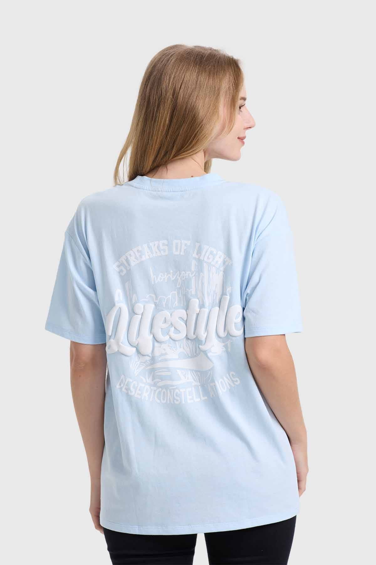 POLERA MUJER OJETILLOS CELESTE CLARO