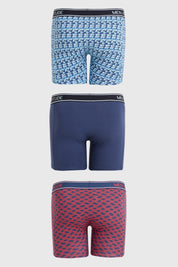 Boxer Hombre Tripack Estampado Azul